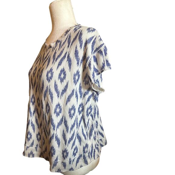 Sundry for J. Crew Ikat Print Short Sleeve Shirt Size Large NWT, Women's - Picture 3 of 7